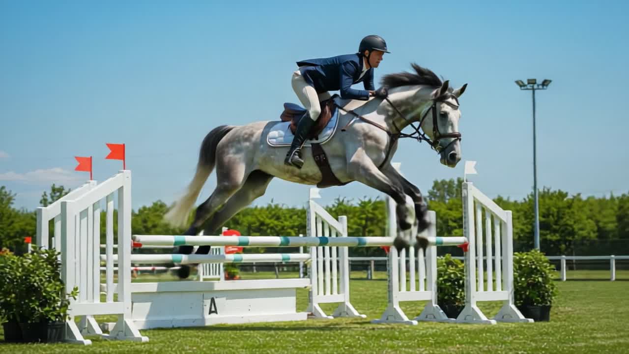 An Equestrian Spectacle: A Rider and Horse Showcasing Precision and ...