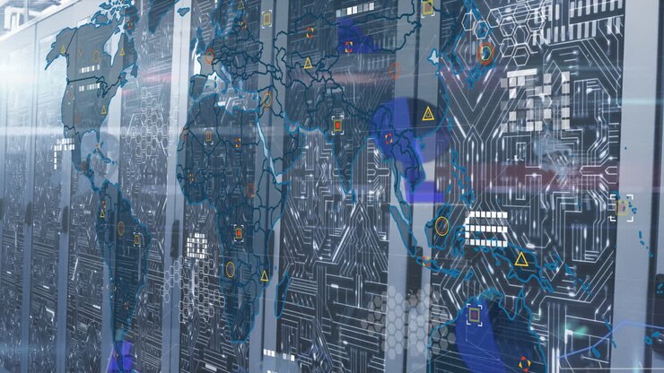 Animation of data processing over computer servers