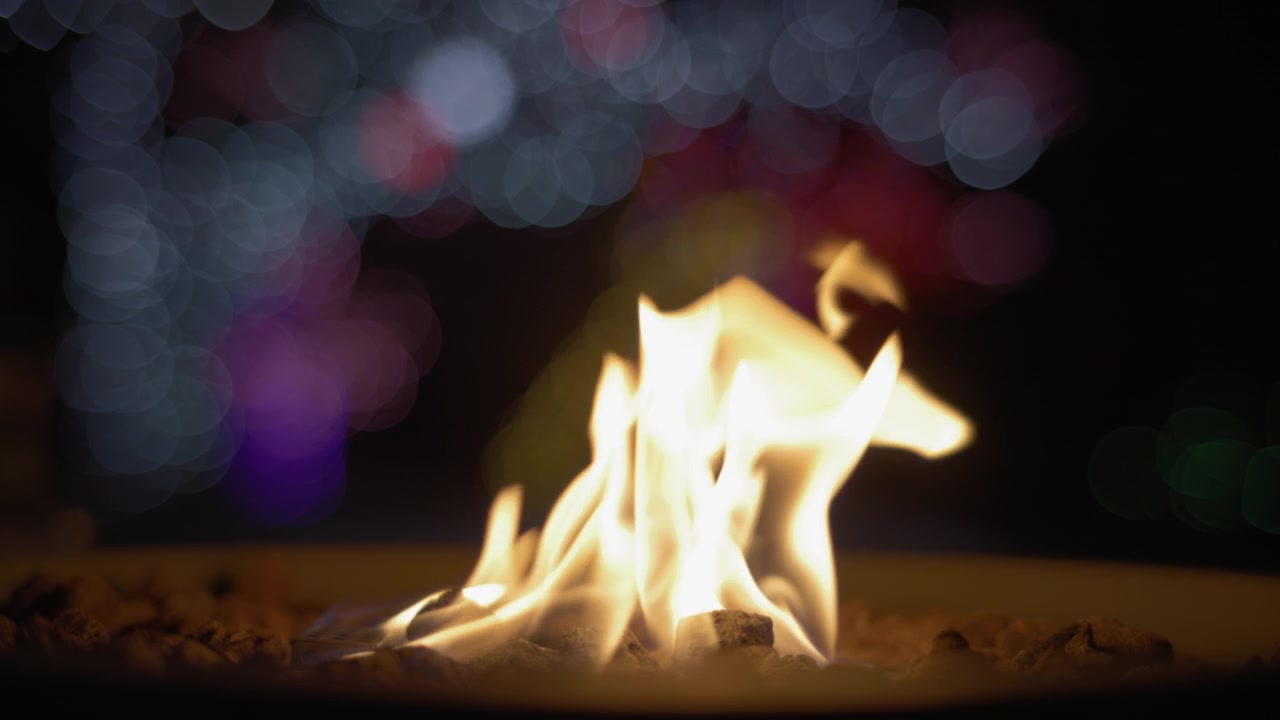 Fire burning on Christmas night