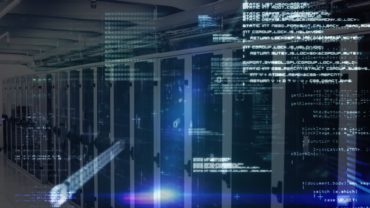 Animation of data processing over computer servers