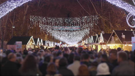 Multitud-De-Compras-En-El-Mercado-Navideño-De-Invierno-Montpellier-Francia