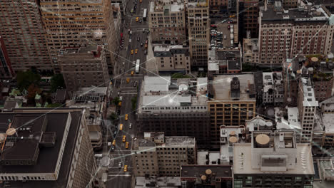 Aerial-view-of-city-with-data-connections