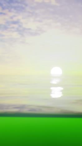 sunset over calm ocean waters with vibrant colors and clear sky