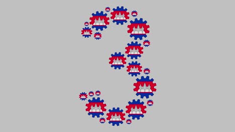 número tres de camboya