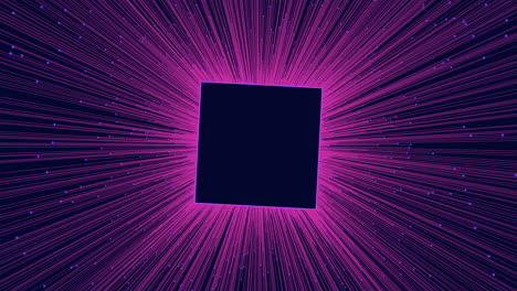 Futuristic-neon-cube-with-lines-in-dark-galaxy