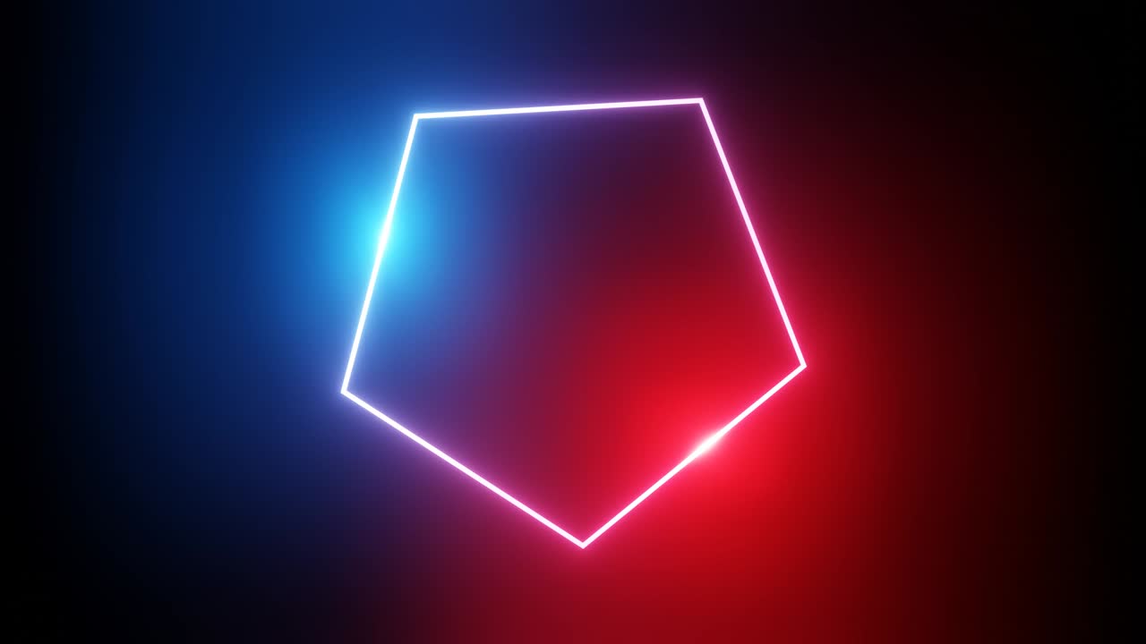 un fondo de movimiento ondulado abstracto y brillante en un pentágono.