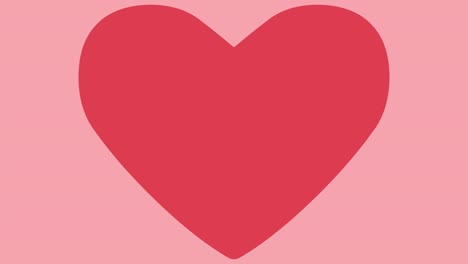 gráficos en movimiento con un corazón lindo que se pone rojo