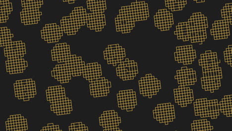 a visually striking design featuring a grid of black and gold squares arranged in a checkered pattern. the alternating colors create a bold and intricate visual effect across the image