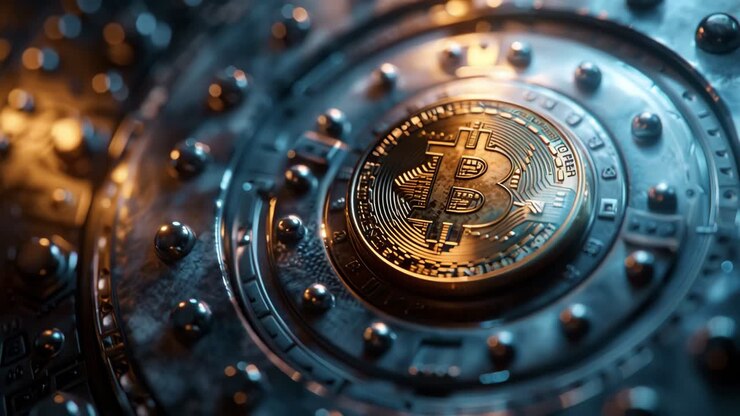 Bitcoin in una Cassaforte Meccanica