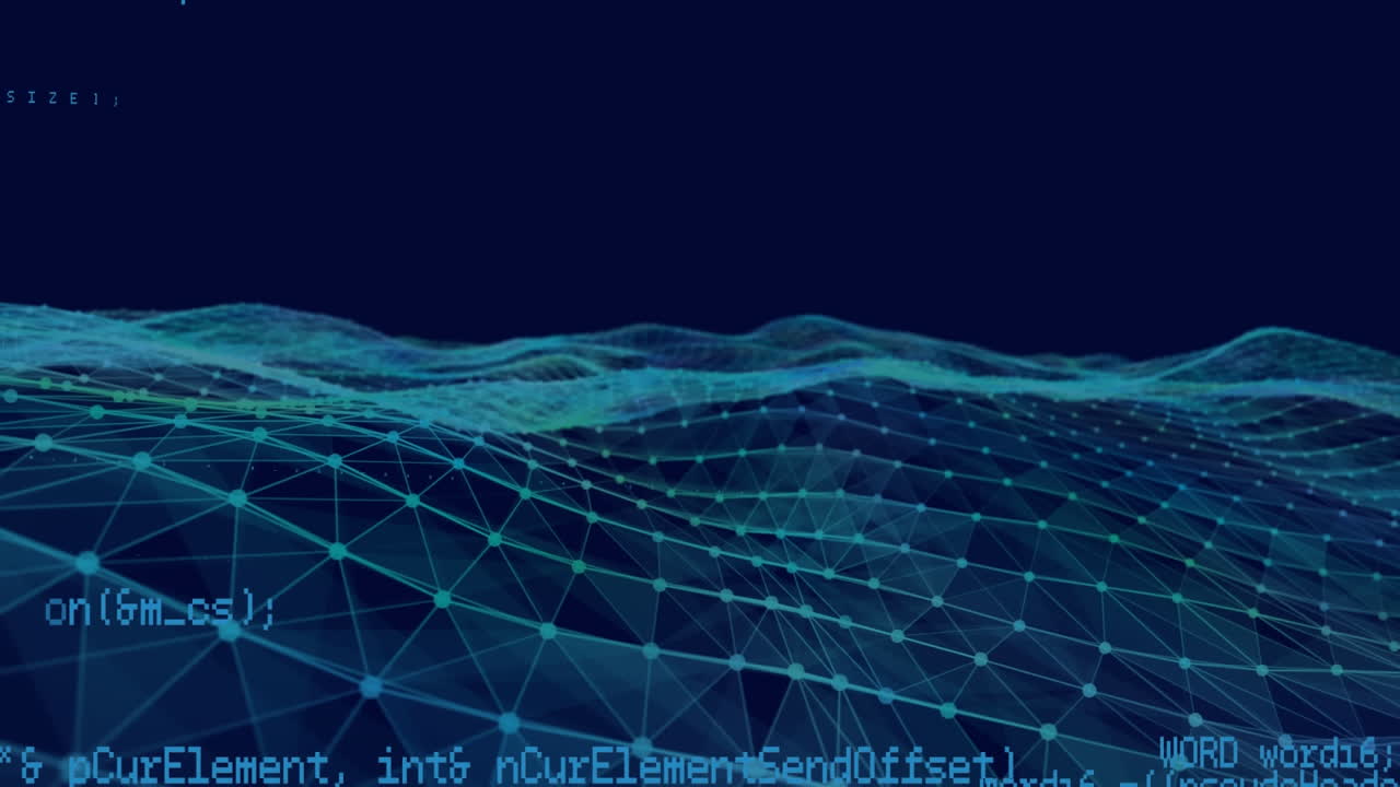 Data processing against digital wave on blue background