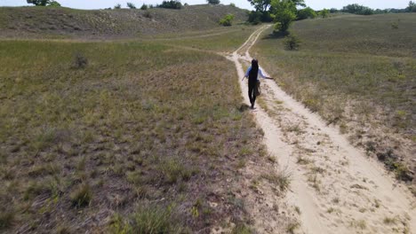 Hungarian-poet-Sandor-Petofi-walks-rutted-dirt-road,-Fulophaza