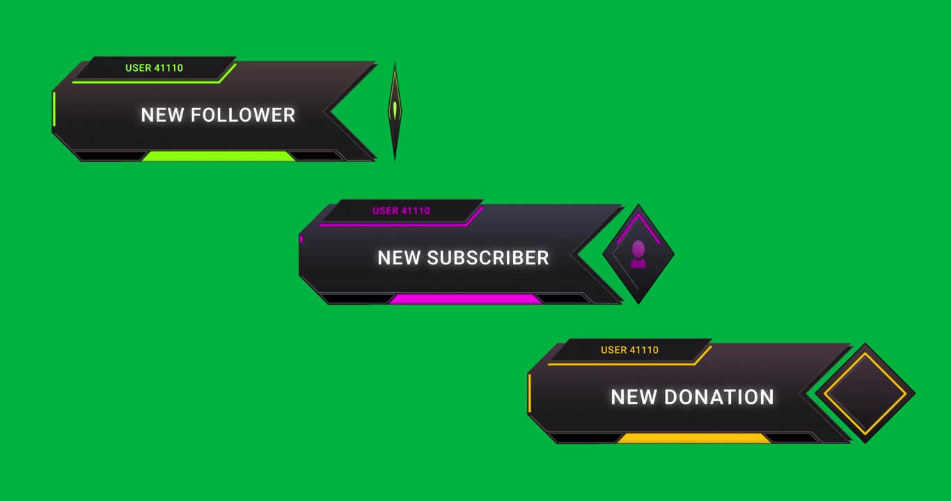 Animation of screen, video stream text and digital interface on transparent background