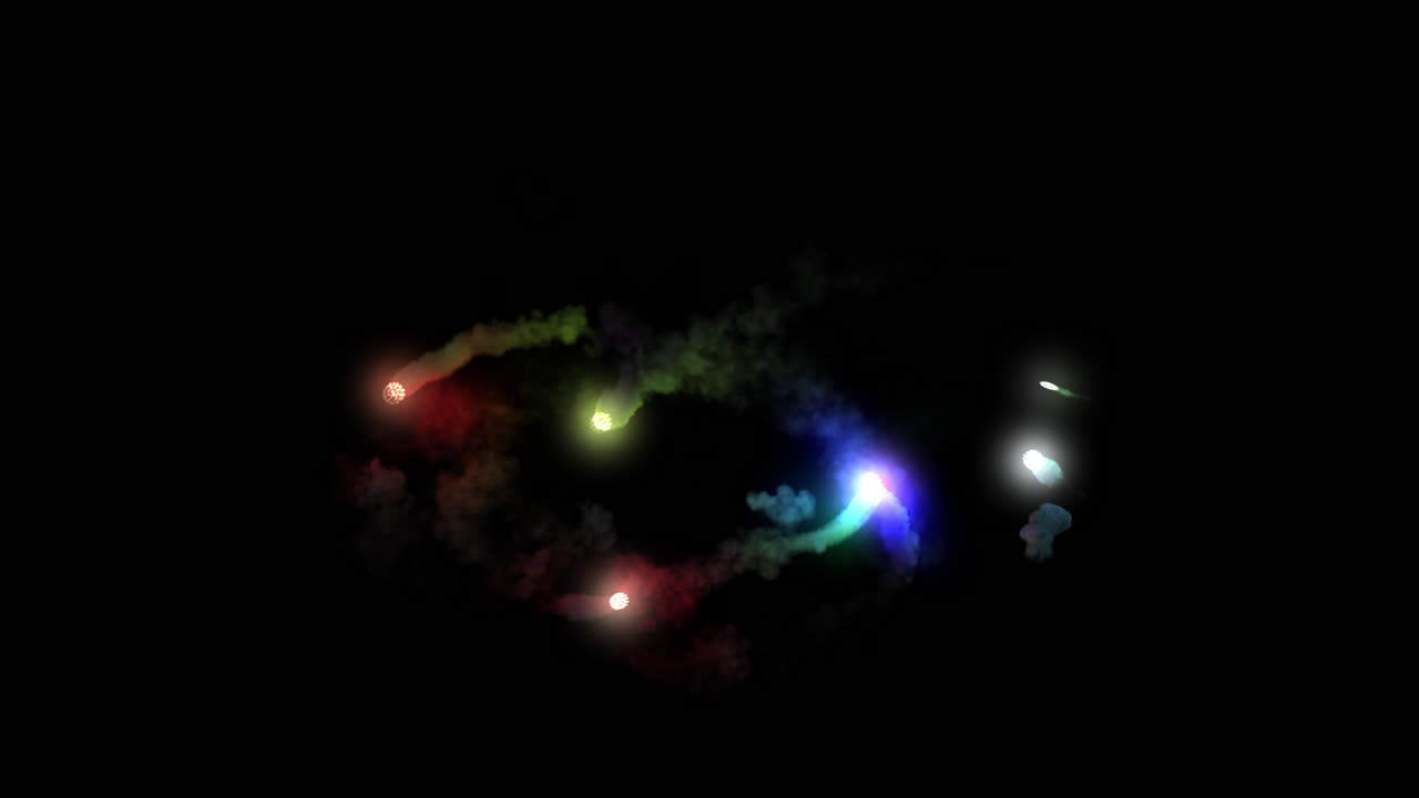 explosión de fuegos artificiales coloridos