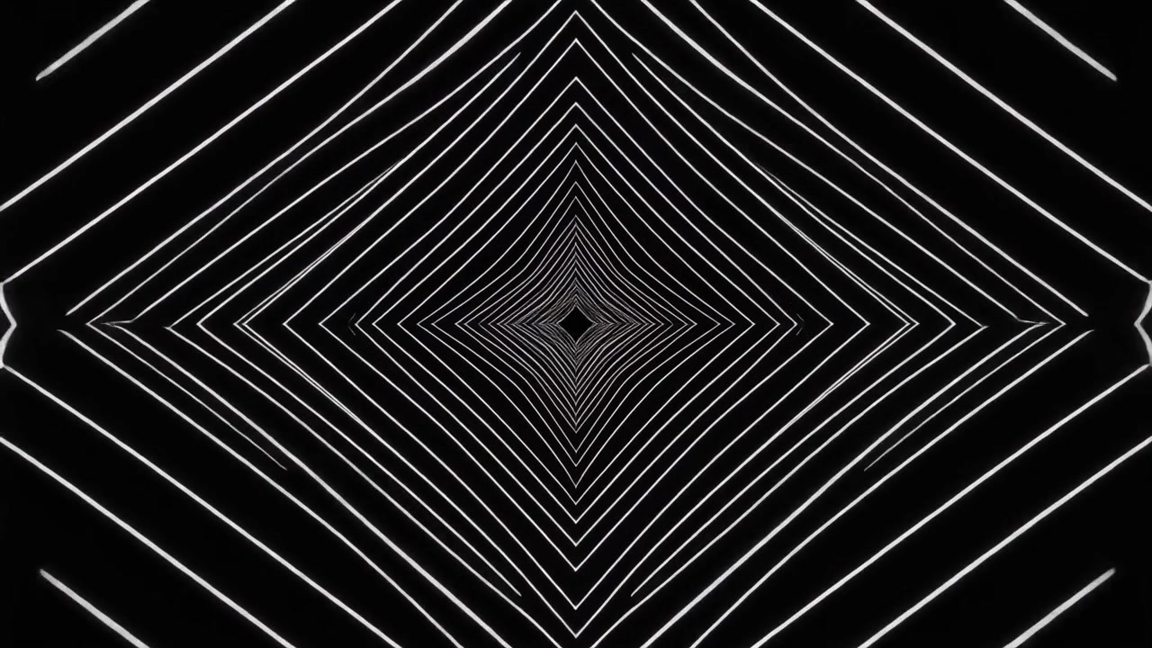 Abstract Geometric Tunnel Animation with Morphing Shapes