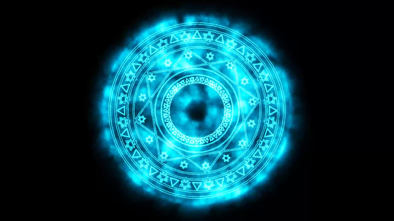 energía azul estrella mágica girar para pancarta y publicidad