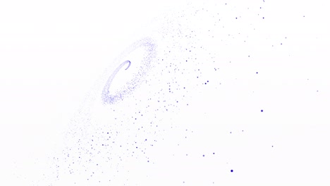 flying through moving particles, spiral galaxy, abstract background