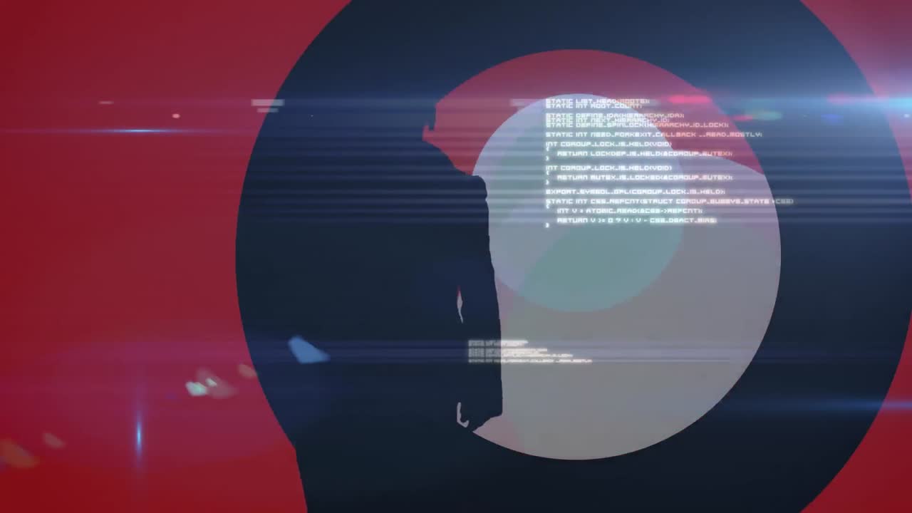 여성 춤과 레트로 모양에 대한 데이터 처리 애니메이션