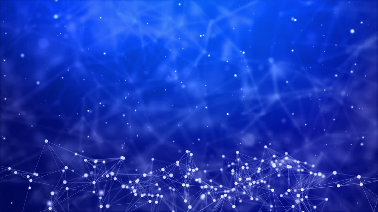 Abstract particle Loop background. Mess network. Nodes connected