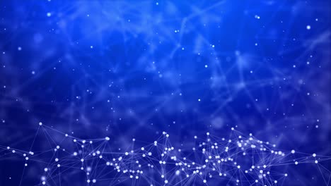 abstract particle loop background. mess network. nodes connected