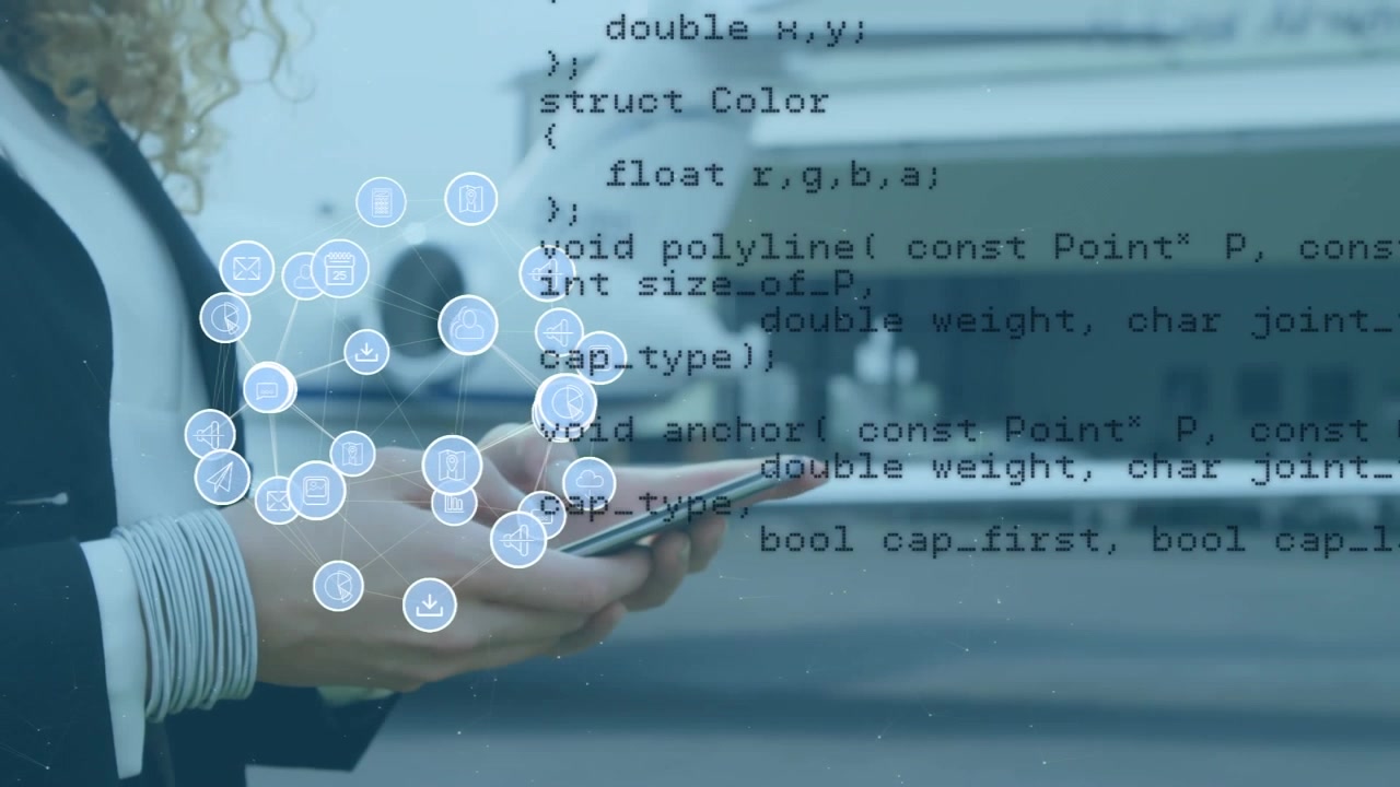 Animasjon av forretningsmann som bruker smarttelefon