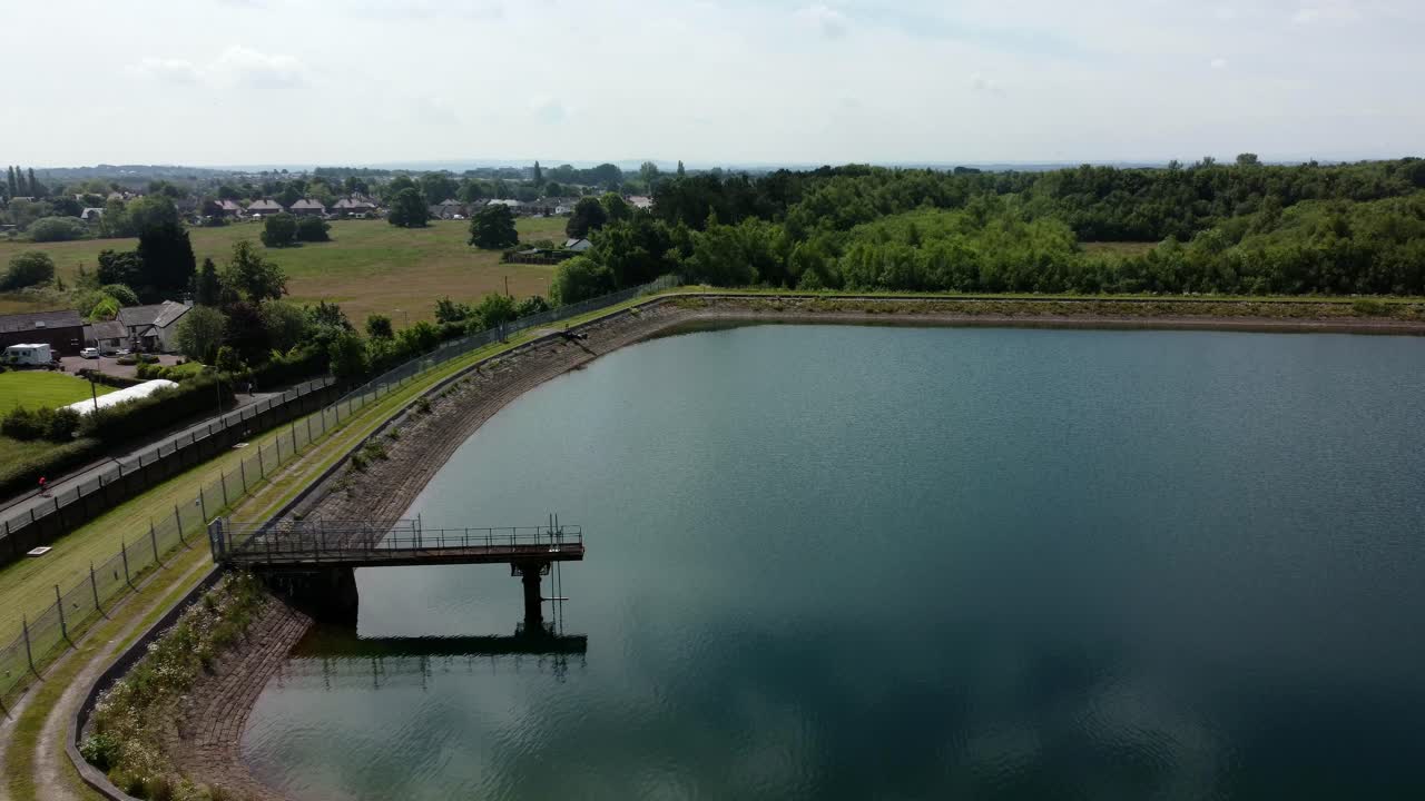 Aerial View of a Reservoir