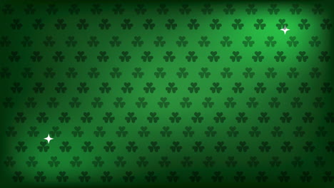 st patricks day animated card with clovers pattern