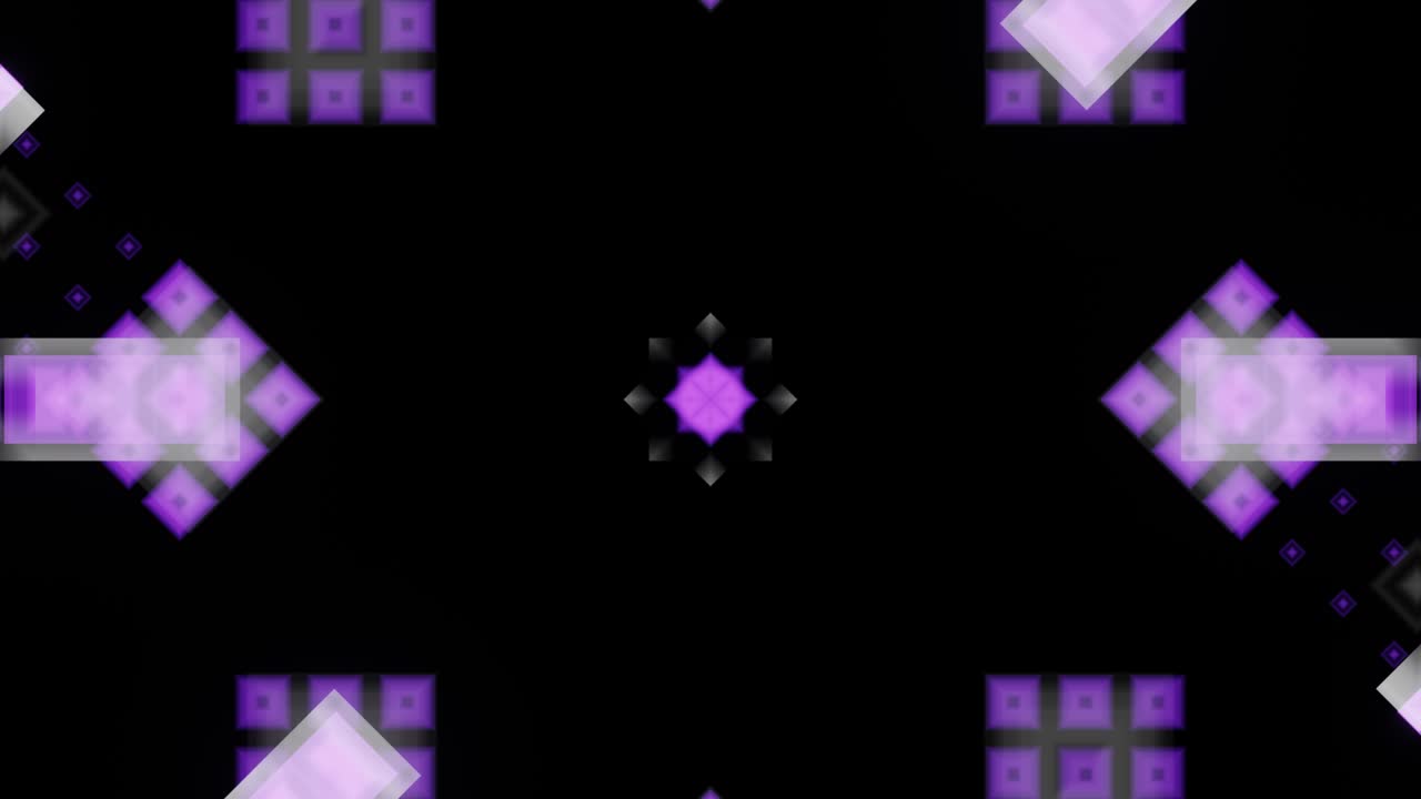 una animación pulsante de color púrpura de neón brillante.