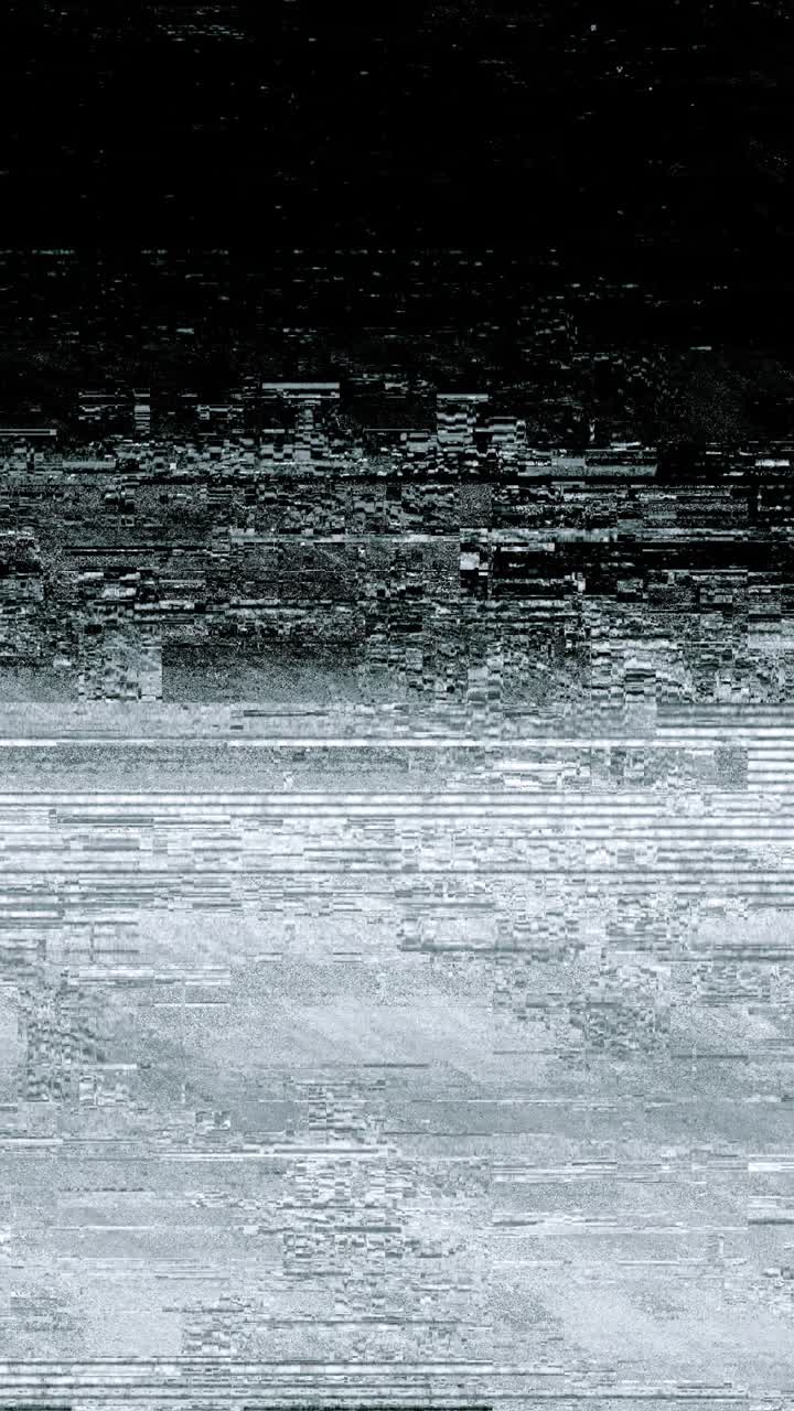 Abstract Digital Glitch and Static Noise Effect