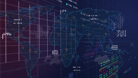 Animation-Der-Finanzdatenverarbeitung-Auf-Dunklem-Hintergrund