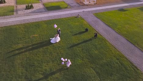 wedding photoshoot in a garden