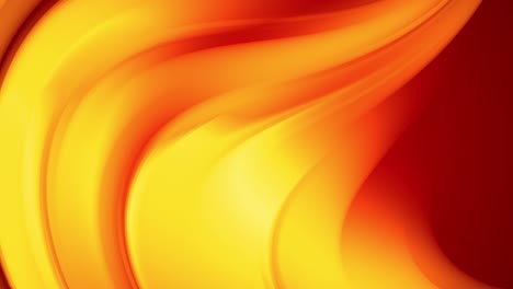 un gradiente rojo amarillo de un color de fuego brillante cambia lenta y cíclicamente. animación abstracta en bucle sin costuras 4k suave. renderizado en 3d de líneas curvas. 8