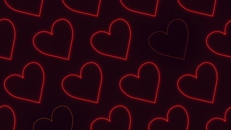 Dynamic-red-hearts-pattern-on-striking-black-background