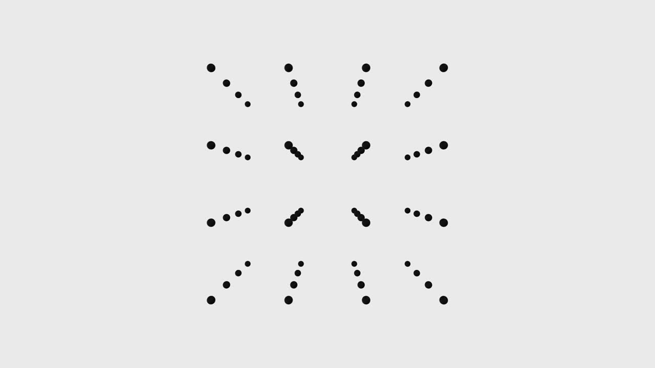 puntos negros girando. diseño de movimiento mínimo.