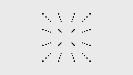 black dots rotating. minimal motion design.