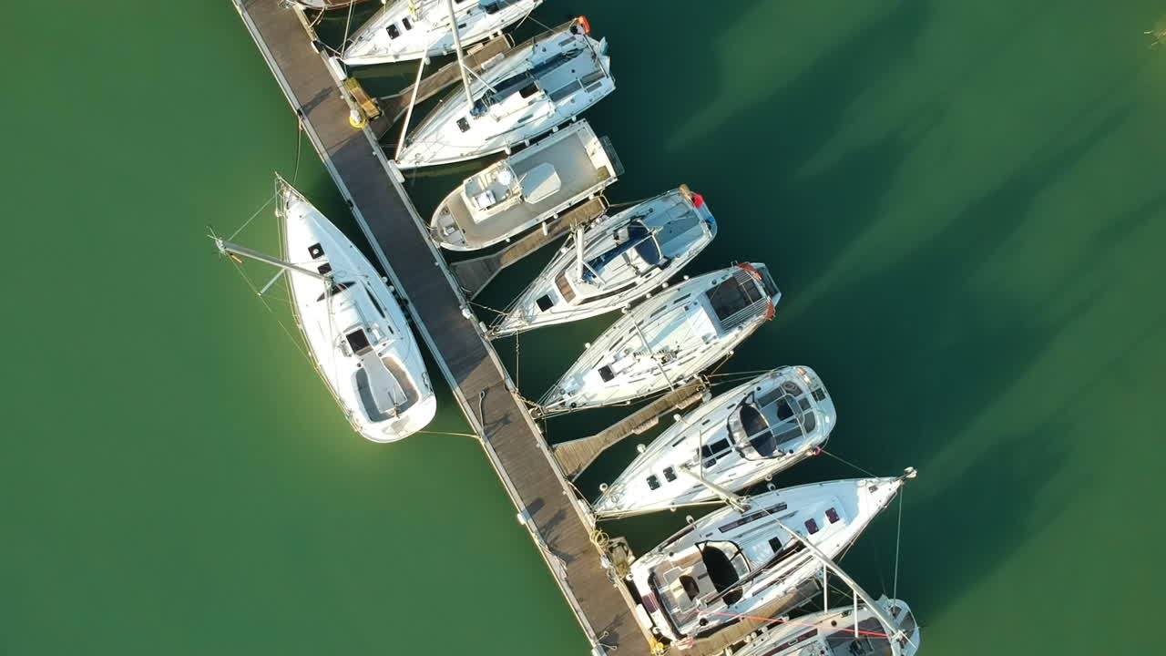 Boats, sea, location: France. Drone shot 1920x1080