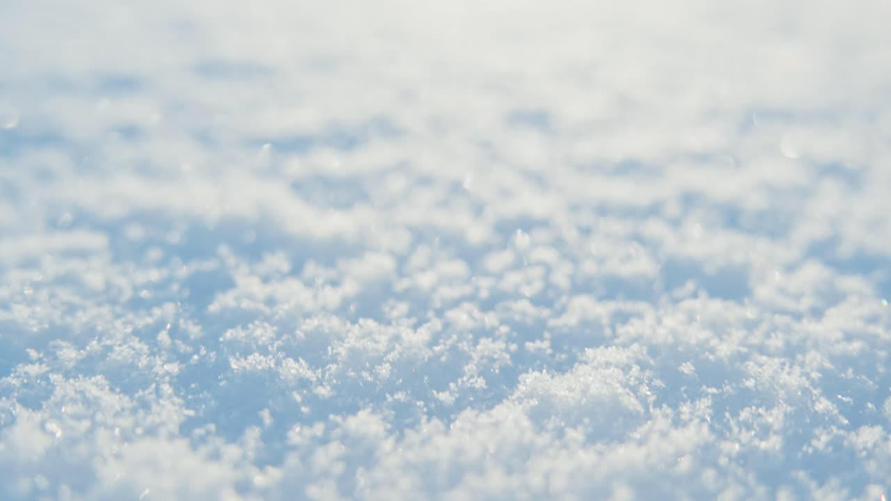 新鮮な雪のクローズアップ
