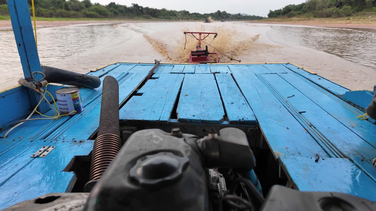 View from a motorboat on Tonle Sap Lake, Cambodia