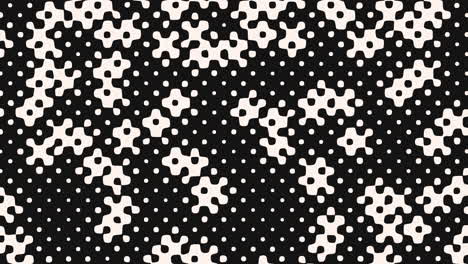 monochromatic grid pattern with repeated geometric shapes