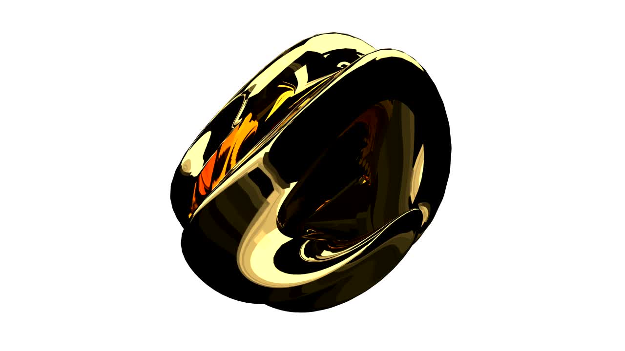 animación de cosas de oro abstractas capaz de bucle 4k