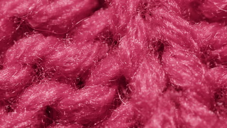 close-up of pink knitted fabric texture