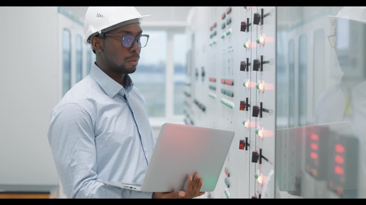 Engineer working in a control room