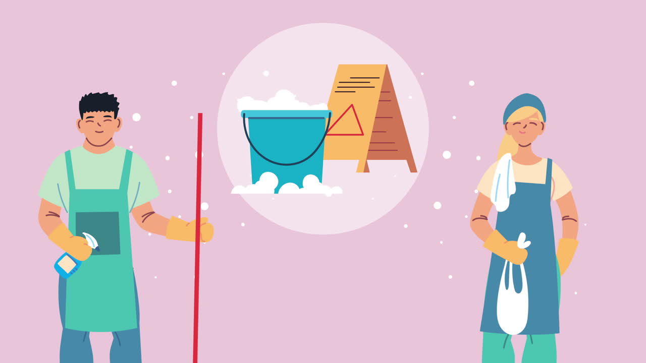 전문 청소 직원