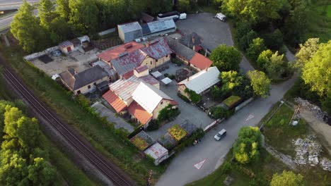 farm, rescue station for handicapped animals. drone