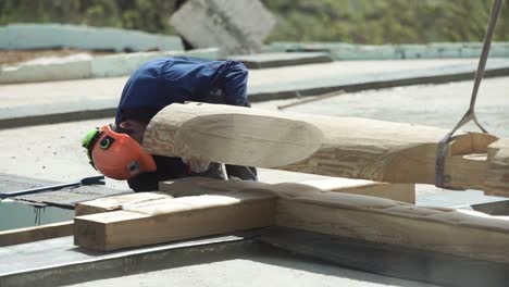 construcción de casas de troncos