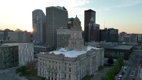 polk county courthouse at sunset