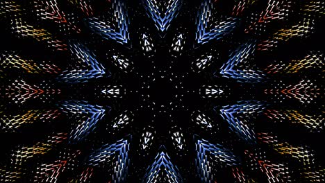 abstract caleidoscopio brillante hermosa línea roja azul movimiento suave con movimiento de luz brillante