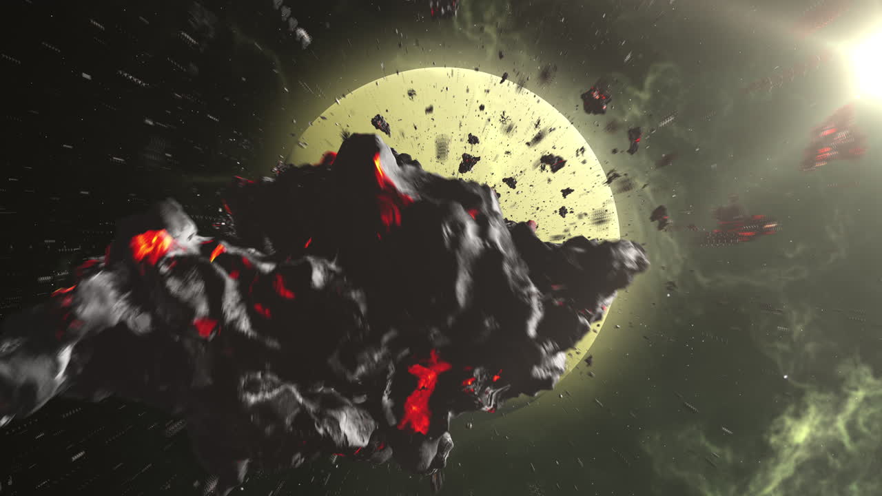 우주에서의 소행성 충돌