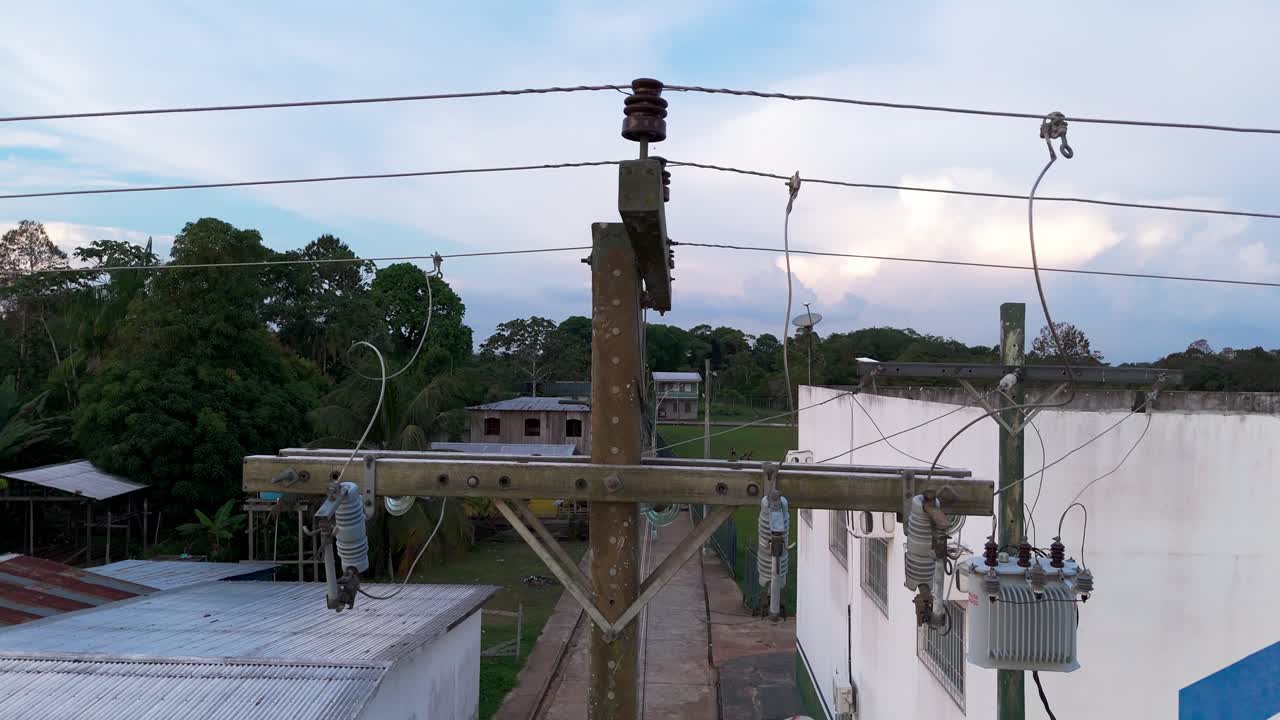 Remote Settlement Electrical Supply, Energy Transmission Amazon, Aerial