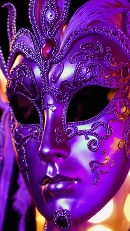 elegant venetian masks in vibrant colors