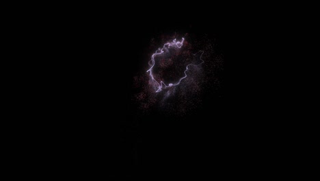 abstract glowing particle effect